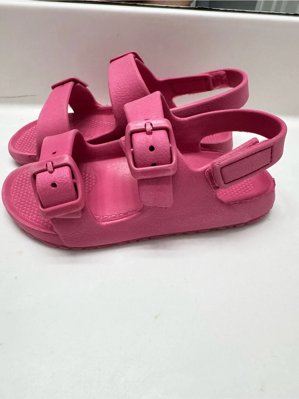 OshKosh B'gosh Girls' Bright Pink Double-Buckle Sandals